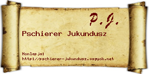 Pschierer Jukundusz névjegykártya